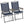 Set of 2 Patio Folding Sling Back Camping Deck Chairs
