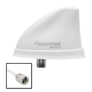 Shakespeare Dorsal Antenna White Low Profile 26 RGB Cable w/PL-259 - TRAPSKI
