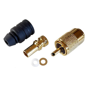 Shakespeare PL-259-58-G Gold Solder-Type Connector w/UG175 Adapter & DooDad Cable Strain Relief f/RG-58x - TRAPSKI