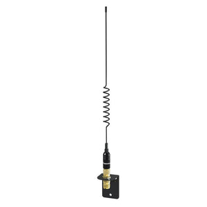Shakespeare VHF 15in 5216 SS Black Whip Antenna - Bracket Included - TRAPSKI