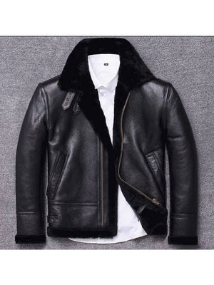 Men’s Sheepskin Winter Fur Coat Jacket