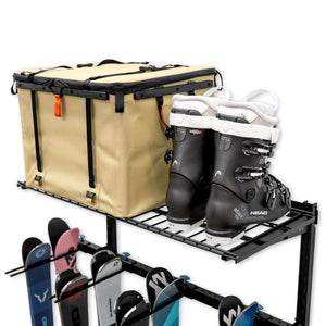 Solitude Ski Wire Shelf | Adjustable Wall Storage System | Holds 10 Pairs of Skis