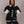 Sherpa Fleece Jacket Black / White - Women's