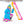 Sherpa Fleece Jacket Blue / Pink - Women's