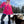 Sherpa Fleece Jacket Pink / Blue - Women's