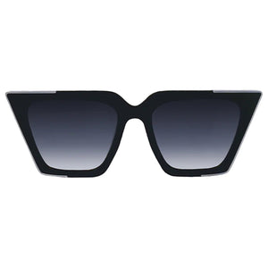 The CEO - Black Faded Black Lens Cateye Sunglasses