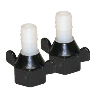 Shurflo by Pentair 1/2" Barb x 1/2" NPT-F Hex/Wingnut Straight Fitting (Pair) - TRAPSKI