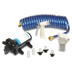 Shurflo by Pentair PRO WASHDOWN KIT II Ultimate - 12 VDC - 5.0 GPM - Includes Pump, Fittings, Nozzle, Strainer, 25 Hose - TRAPSKI