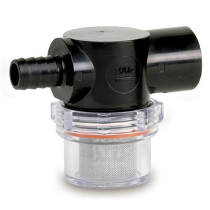 Shurflo by Pentair Twist-On Water Strainer - 1/2" Barb Inlet - Clear Bowl - TRAPSKI