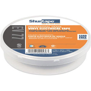 Shurtape EV 077B Professional Grade Black Electrical Tape f/Insulating Splicing - 3/4" x 66' - 10-Pack [104706] - TRAPSKI