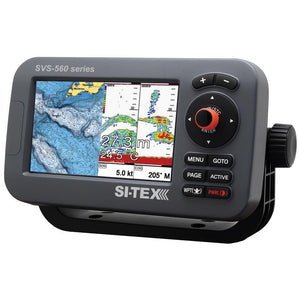 SI-TEX SVS-560CF-E Chartplotter - 5" Color Screen w/External GPS & Navionics+ Flexible Coverage - TRAPSKI