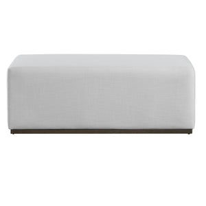 Simple and Elegant Footstool Bench with Soft Fabric Upholstery - Bedroom & Living Room