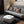 Patterned Grey Melange Square Accent Pouf with Polystyrene Fill - Grey