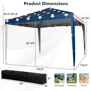 10 FT x 10 FT Pop-Up Canopy Tent Easy Setup Instant Folding Shelter with Mesh Netting