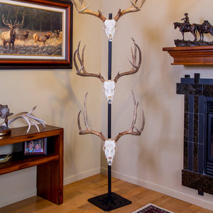 Skull Hooker Freestanding Deer Turkey Alligator Head Display Trophy Tree, Black - TRAPSKI