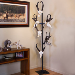 Skull Hooker Freestanding Deer Turkey Alligator Head Display Trophy Tree, Black - TRAPSKI