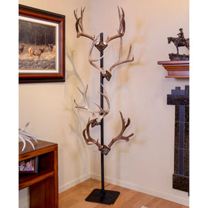 Skull Hooker Freestanding Deer Turkey Alligator Head Display Trophy Tree, Black - TRAPSKI