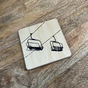 Ski Signage Coaster - TRAPSKI