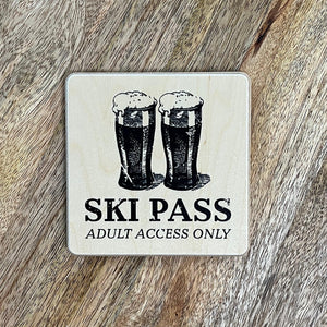 Ski Signage Coaster - TRAPSKI