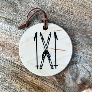 Ski Signage Ornaments - TRAPSKI