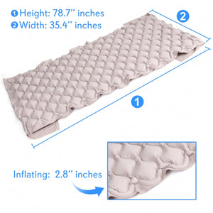 SereneLife Twin Size Inflatable Bed Bubble Pad Air Mattress w/ AC Pump (2 Pack)
