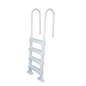 Vinyl Works 4 Step Ladder for 60 Inch Pool Walls w/ Swimming Pool Ladder Mat