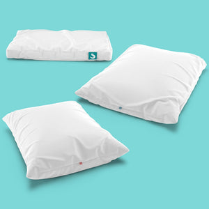 Sleepgram Bed Support Sleeping Pillow with Cover, Queen Size, White (2 Pack)