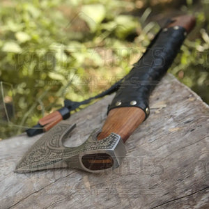 Small Forged Carbon Steel Axe with Ash Wood Shaft - Viking Axe 004-14