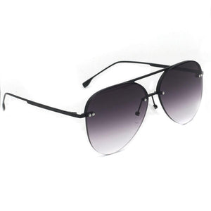 Smaller Megan 2 - Faded Black Metal Aviator Sunglasses - TRAPSKI