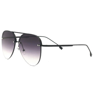 Smaller Megan 2 - Faded Black Metal Aviator Sunglasses - TRAPSKI