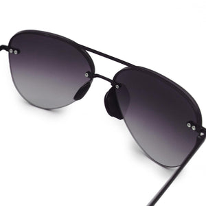 Smaller Megan 2 Faded Black - Tangle Free Aviator Sunglasses - TRAPSKI