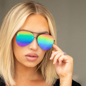 Smaller Megan 2 - Pride Aviator Sunglasses - TRAPSKI