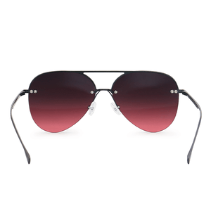 Smaller Megan 2 - Ruby Metal Aviator Sunglasses - TRAPSKI