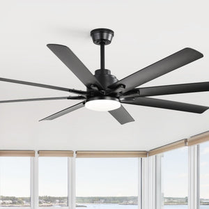 Smart Ceiling Fan With 8 Blades, Voice Remote Control, 6 Wind Speeds