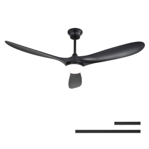 Smart Ceiling Fan with Lights and Quiet DC Motor - Light Brown, Black, or Dark Brown