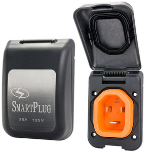 SmartPlug 30 AMP Male Non-Metallic Inlet Cover - Black - TRAPSKI