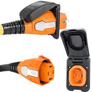 SmartPlug 50 AMP Inlet Female Cord Connector Combo - Black - TRAPSKI