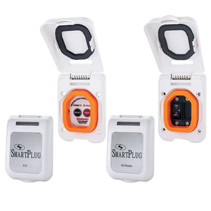 SmartPlug Combo Kit w/ELCI Sensor 50 Amp Breaker Non-Metallic Door - White - TRAPSKI