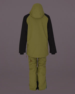 Snow Park Overhead Jacket - White & Khaki - TRAPSKI