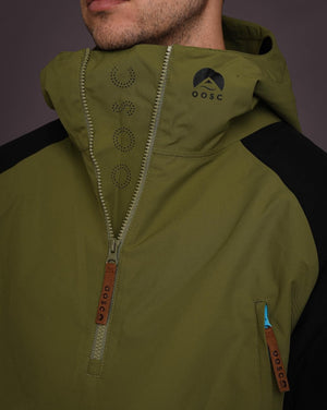 Snow Park Overhead Jacket - White & Khaki - TRAPSKI