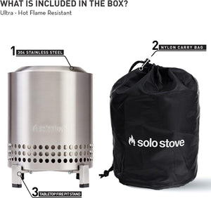 Solo Stove Mesa XL Tabletop Fire Pit with Stand | Low Smoke Outdoor Mini Fire for Urban & Suburbs | Fueled by Pellets or Wood - TRAPSKI