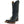 Black Square Toe Leather Cowboy Boots H4002