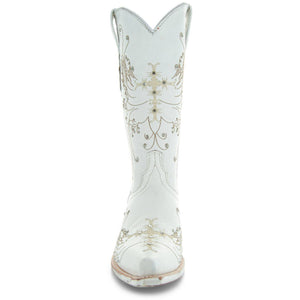 White Rhinestone Cowgirl Boots (Wedding Cowgirl Boots)