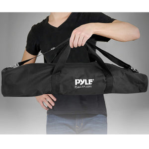 Pyle Pro Adjustable Universal Microphone Tripod Stands with Carry Bag, Set of 2