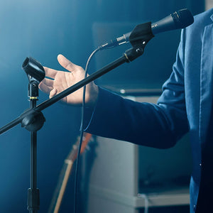 Pyle Pro Adjustable Universal Microphone Tripod Stands with Carry Bag, Set of 2