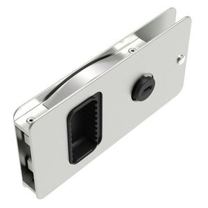 Southco Flush Sliding Door Latch - Square - Aluminum - TRAPSKI