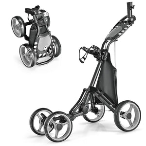 Golf Push Pull Cart with Foot Brake