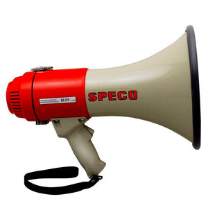 Speco ER370 Deluxe Megaphone w/Siren - Red/Grey - 16W - TRAPSKI
