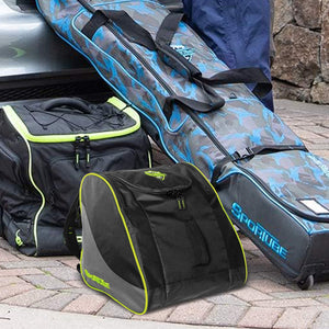 Sportube Traveler 50 Liter Padded Ski Boot & Gear Backpack Bag, Green/Black