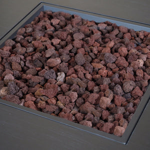 Square Iron Outdoor Propane Fire Pit with 50,000 BTU Output - Gray